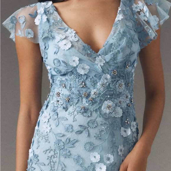 New Women’s  Mac Duggal Formal Mother of the Bride Appliqué Maxi Dress~ size 14 - Picture 4 of 5